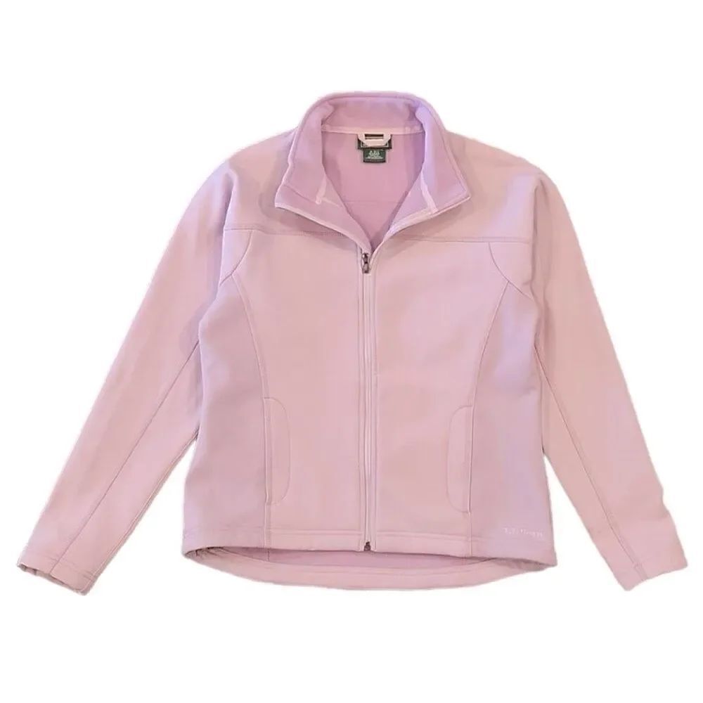 L.L Bean Fleece Lined Full Zip Lilac Jacket Size Medium
